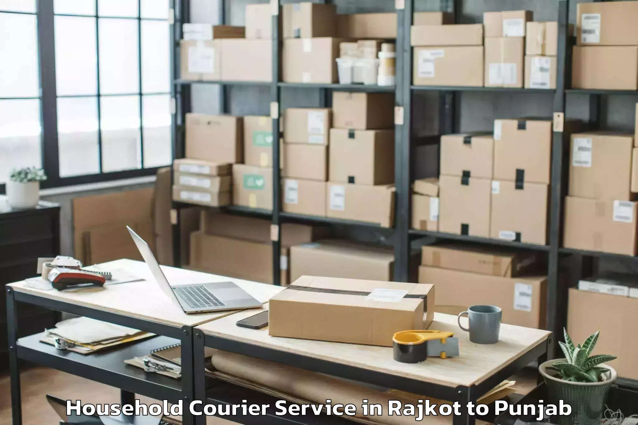 Top Rajkot to Abhilashi University Bathinda Household Courier Available